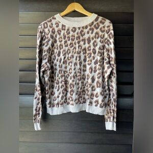 A New Day Womens Animal Print Sweater Size XL Warm Soft Cozy Pullover